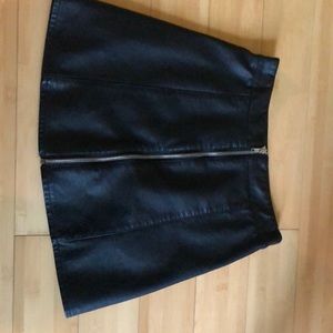 Leather miniskirt